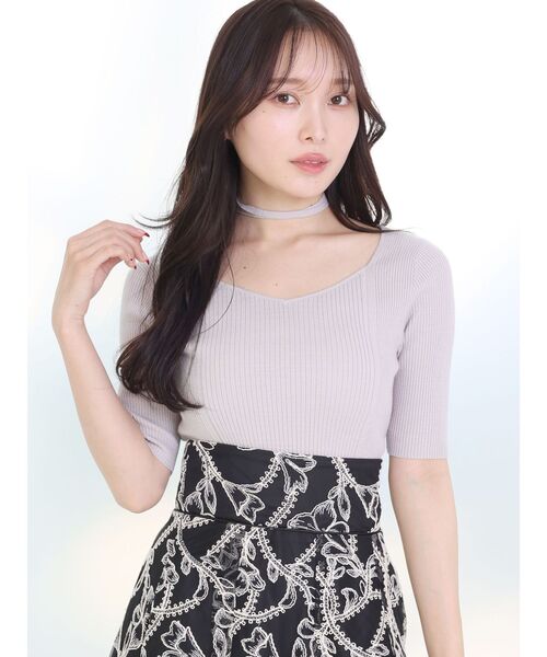 MERCURYDUO（マーキュリーデュオ）の「マルチウェイストラップコンパクトリブニット（ニット/セーター・レディース・ブラック/パープル/オフホワイト/ベージュ・FREE）」の22枚目の写真