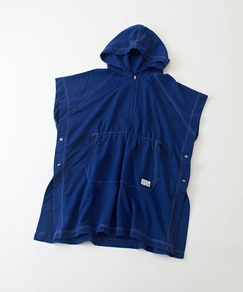 CUBE SUGAR（キューブシュガー）の「ミニ裏毛スウェットフーディビッグベスト（ベスト・レディース・オレンジ/ナチュラル/ヘザーチャコール/ブルー・M）」の10枚目の写真