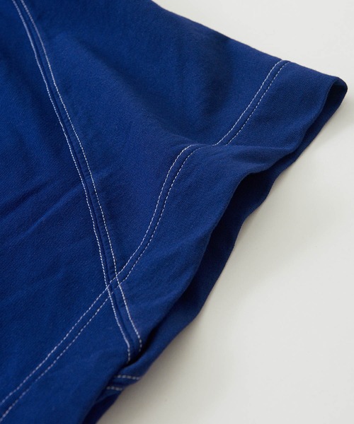 CUBE SUGAR（キューブシュガー）の「ミニ裏毛スウェットフーディビッグベスト（ベスト・レディース・オレンジ/ナチュラル/ヘザーチャコール/ブルー・M）」の15枚目の写真