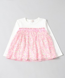 KP | シフォン花柄チュニック(100～130cm)(Tシャツ/カットソー)