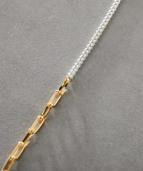 ear PAPILLONNER(イアパピヨネ)の「《日本製》Dチェーンバイカラーロングネックレス(ネックレス・レディース・シルバー×ゴールド・FREE)」の5枚目の写真