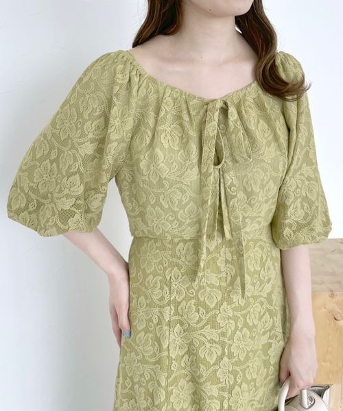 mysty woman（ミスティウーマン）の「レースボレロキャミワンピース2P 963003（ワンピース・レディース・アイボリー/マスタード/モカ・FREE）」の9枚目の写真