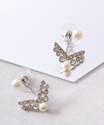 MOSSEL NEW YORK（モシェルニューヨーク）の「ANTERO/ DEVANA　ラインストーン＆パール 2WAYデザインピアス（ピアス（両耳用））」