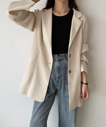 JUNOAH | ベルト付きオーバーサイズテーラードジャケット(テーラードジャケット)