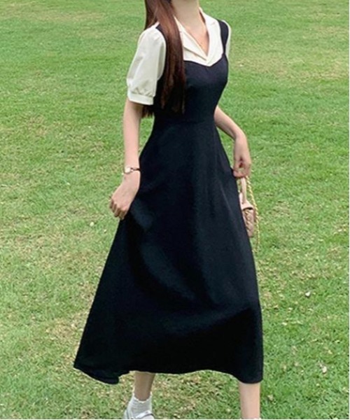 Burner（バーナー）の「【OKUOKU　0909】 ジャンパースカート / ワンピース oku-overall-719127932626-2898 U（ワンピース・レディース・ブラック・L/M）」の6枚目の写真