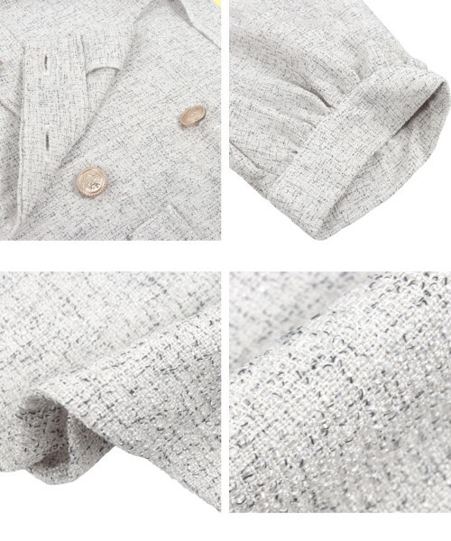 KOBE LETTUCE（コウベレタス）の「ツイードスクエアネックチュニック（チュニック・レディース・オフホワイト/ブラック/ベージュ・M）」の12枚目の写真