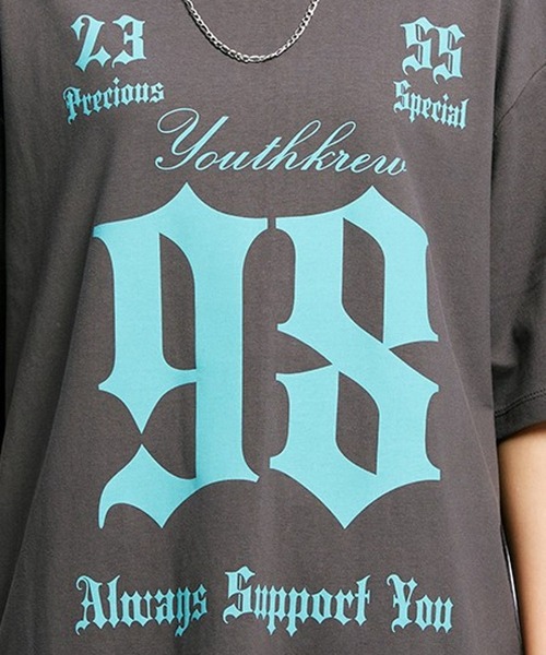 ALAND(エーランド)の「YOUTHKREW/SナンバーラウンドT 2970882(Tシャツ/カットソー・レディース・ブラック/ホワイト/チャコール・FREE)」の12枚目の写真