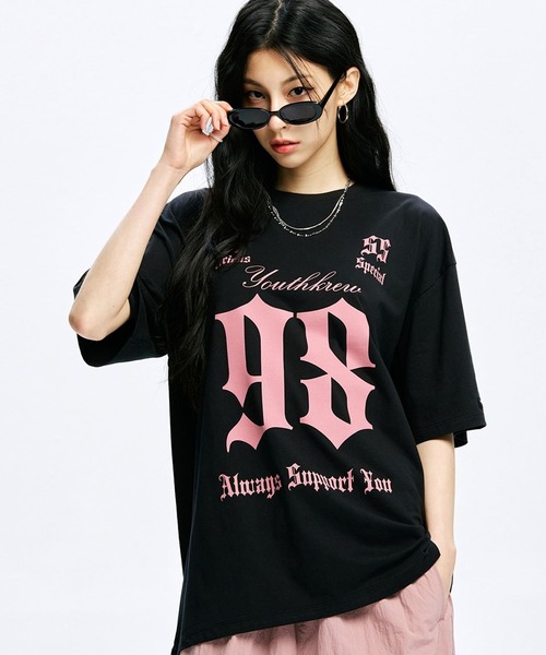 ALAND(エーランド)の「YOUTHKREW/SナンバーラウンドT 2970882(Tシャツ/カットソー・レディース・ブラック/ホワイト/チャコール・FREE)」の15枚目の写真