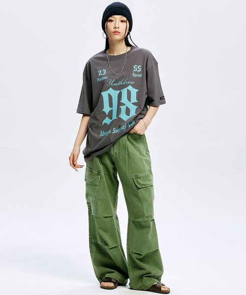 ALAND(エーランド)の「YOUTHKREW/SナンバーラウンドT 2970882(Tシャツ/カットソー・レディース・ブラック/ホワイト/チャコール・FREE)」の8枚目の写真