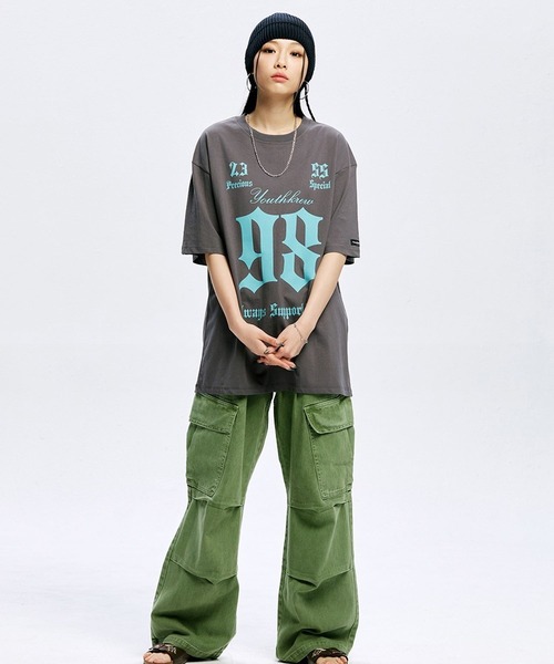 ALAND(エーランド)の「YOUTHKREW/SナンバーラウンドT 2970882(Tシャツ/カットソー・レディース・ブラック/ホワイト/チャコール・FREE)」の17枚目の写真