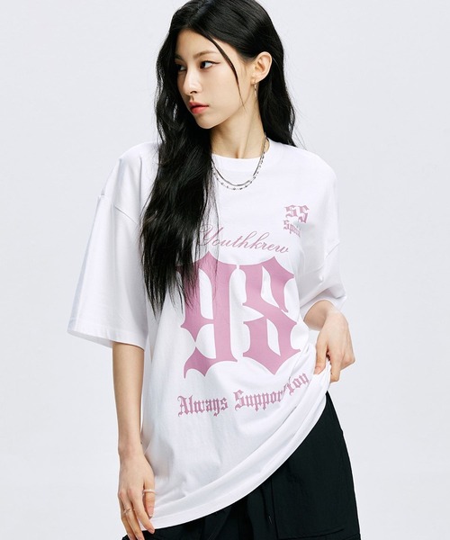 ALAND(エーランド)の「YOUTHKREW/SナンバーラウンドT 2970882(Tシャツ/カットソー・レディース・ブラック/ホワイト/チャコール・FREE)」の7枚目の写真