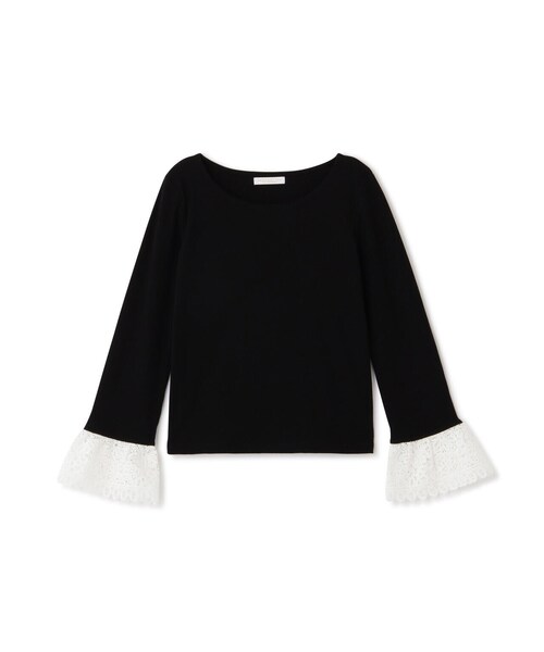 PROPORTION BODY DRESSING(プロポーションボディドレッシング)の「ケミカルレースフレアスリーブテレコ / 1213260801(Tシャツ/カットソー・レディース・オフホワイト/ブラック/グレー・MEDIUM/SMALL)」の4枚目の写真