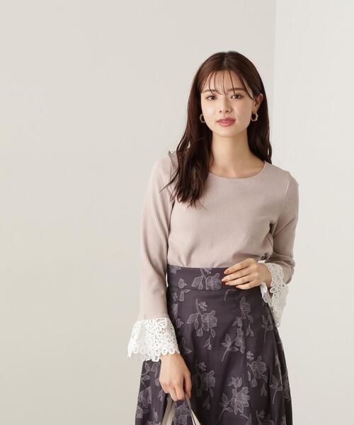 PROPORTION BODY DRESSING(プロポーションボディドレッシング)の「ケミカルレースフレアスリーブテレコ / 1213260801(Tシャツ/カットソー・レディース・オフホワイト/ブラック/グレー・MEDIUM/SMALL)」の13枚目の写真