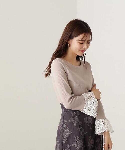 PROPORTION BODY DRESSING(プロポーションボディドレッシング)の「ケミカルレースフレアスリーブテレコ / 1213260801(Tシャツ/カットソー・レディース・オフホワイト/ブラック/グレー・MEDIUM/SMALL)」の14枚目の写真