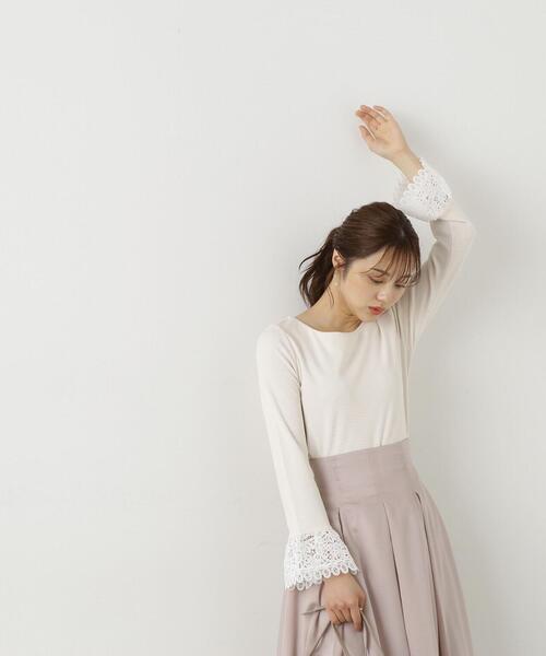 PROPORTION BODY DRESSING(プロポーションボディドレッシング)の「ケミカルレースフレアスリーブテレコ / 1213260801(Tシャツ/カットソー・レディース・オフホワイト/ブラック/グレー・MEDIUM/SMALL)」の20枚目の写真