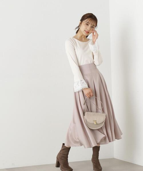 PROPORTION BODY DRESSING(プロポーションボディドレッシング)の「ケミカルレースフレアスリーブテレコ / 1213260801(Tシャツ/カットソー・レディース・オフホワイト/ブラック/グレー・MEDIUM/SMALL)」の19枚目の写真