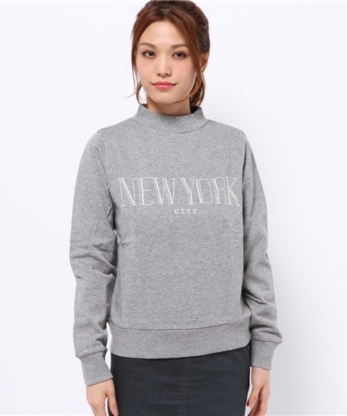 OUTLET(アウトレット)の「【CIAOPANIC TYPY】NEWYORK刺繍ハイネックプルオーバー(Tシャツ/カットソー・レディース・グレー/オフホワイト/ネイビー・FREE)」の8枚目の写真