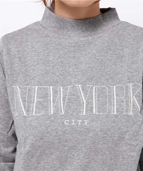OUTLET(アウトレット)の「【CIAOPANIC TYPY】NEWYORK刺繍ハイネックプルオーバー(Tシャツ/カットソー・レディース・グレー/オフホワイト/ネイビー・FREE)」の11枚目の写真