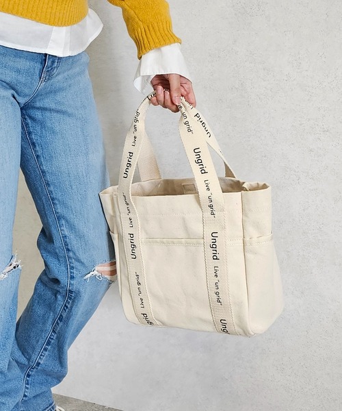 Ungrid（アングリッド）の「【Ungrid/アングリッド】キャンバス ロゴテープミニトートバッグ（トートバッグ・レディース・アイボリー/ブラック/ブラック系その他・FREE）」の19枚目の写真