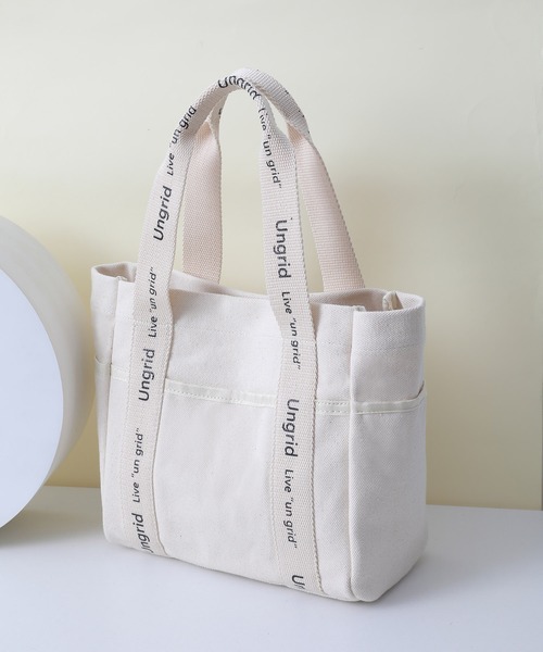 Ungrid（アングリッド）の「【Ungrid/アングリッド】キャンバス ロゴテープミニトートバッグ（トートバッグ・レディース・アイボリー/ブラック/ブラック系その他・FREE）」の15枚目の写真