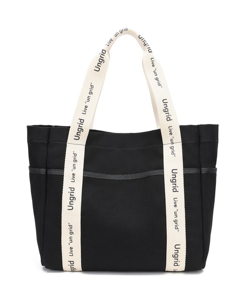 Ungrid（アングリッド）の「【Ungrid/アングリッド】キャンバス ロゴテープミニトートバッグ（トートバッグ・レディース・アイボリー/ブラック/ブラック系その他・FREE）」の14枚目の写真