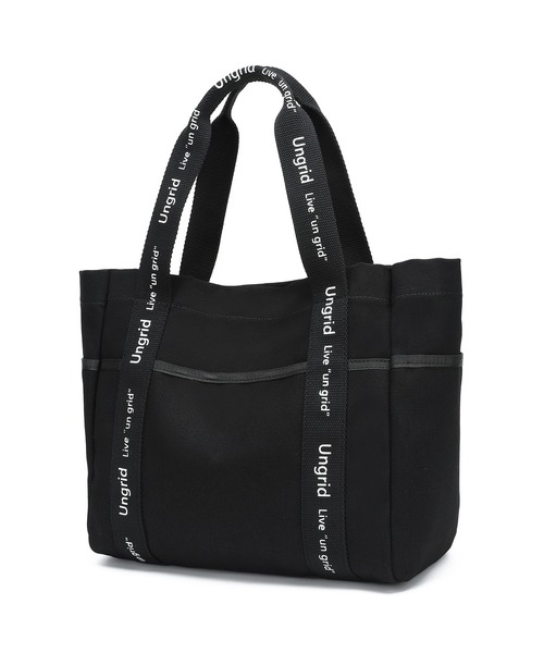 Ungrid（アングリッド）の「【Ungrid/アングリッド】キャンバス ロゴテープミニトートバッグ（トートバッグ・レディース・アイボリー/ブラック/ブラック系その他・FREE）」の12枚目の写真