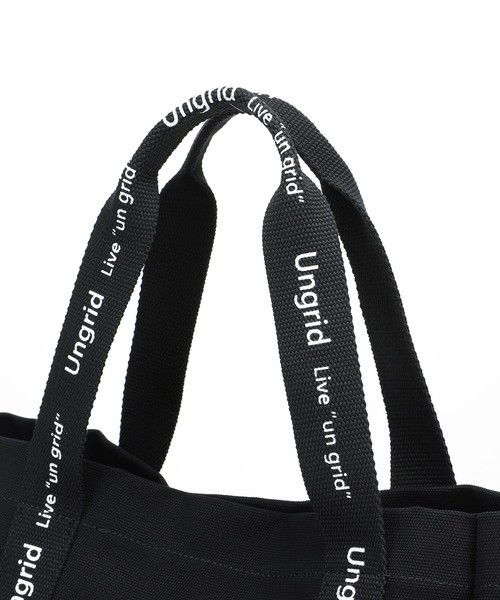 Ungrid（アングリッド）の「【Ungrid/アングリッド】キャンバス ロゴテープミニトートバッグ（トートバッグ・レディース・アイボリー/ブラック/ブラック系その他・FREE）」の10枚目の写真