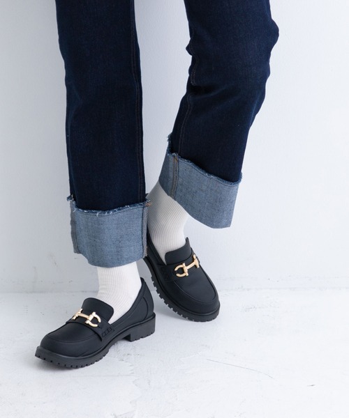 bohmal（ボマール）の「推し活カラーリブソックス（ソックス/靴下・レディース・ブルー/オレンジ/オフホワイト/イエロー/レッド/ブラック/ピンク/ライム・FREE）」の3枚目の写真