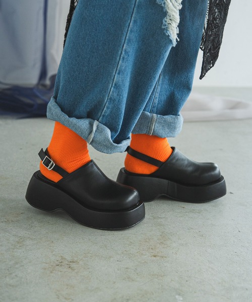 bohmal（ボマール）の「推し活カラーリブソックス（ソックス/靴下・レディース・ブルー/オレンジ/オフホワイト/イエロー/レッド/ブラック/ピンク/ライム・FREE）」の8枚目の写真