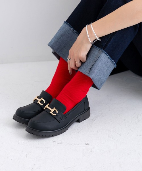 bohmal（ボマール）の「推し活カラーリブソックス（ソックス/靴下・レディース・ブルー/オレンジ/オフホワイト/イエロー/レッド/ブラック/ピンク/ライム・FREE）」の14枚目の写真