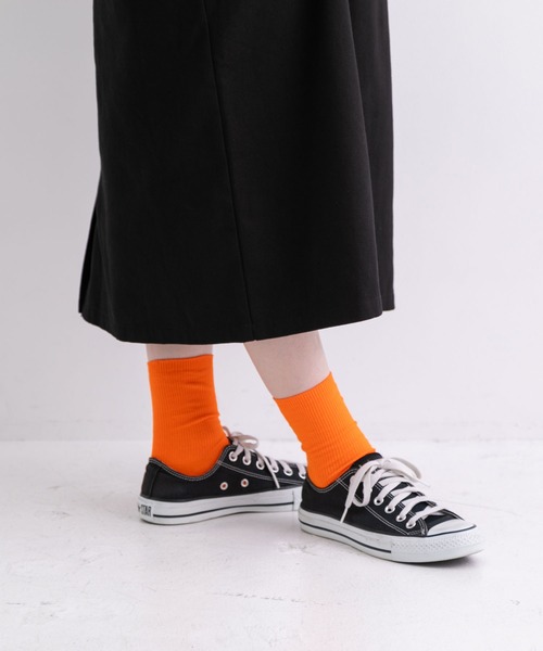 bohmal（ボマール）の「推し活カラーリブソックス（ソックス/靴下・レディース・ブルー/オレンジ/オフホワイト/イエロー/レッド/ブラック/ピンク/ライム・FREE）」の20枚目の写真