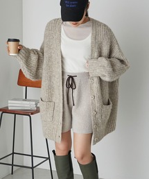 forksy. | 【forksy】モヘアニットVネックビッグシルエットカーディガン(カーディガン/ボレロ)