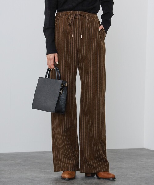 BEAMS HEART(ビームスハート)の「BEAMS HEART / ストライプ イージーパンツ(その他パンツ・レディース・ブラック/ブラウン/グレー・FREE)」の3枚目の写真