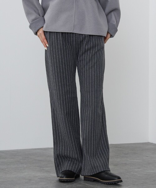 BEAMS HEART(ビームスハート)の「BEAMS HEART / ストライプ イージーパンツ(その他パンツ・レディース・ブラック/ブラウン/グレー・FREE)」の6枚目の写真