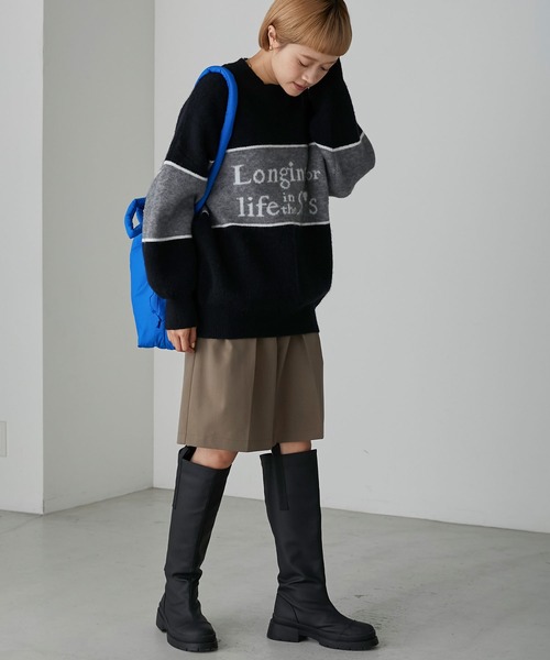 forksy.(フォルクシー)の「【forksy.】ロゴニットプルオーバー(ニット/セーター・レディース・ブラック/キャメル/ネイビー・FREE)」の14枚目の写真