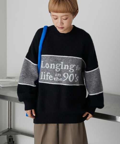 forksy.(フォルクシー)の「【forksy.】ロゴニットプルオーバー(ニット/セーター・レディース・ブラック/キャメル/ネイビー・FREE)」の16枚目の写真