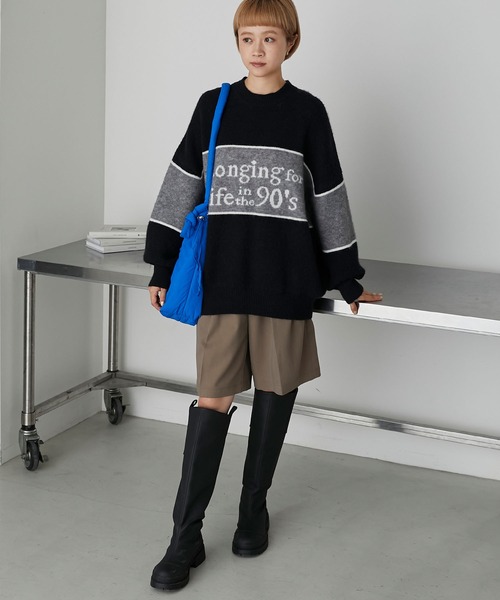 forksy.(フォルクシー)の「【forksy.】ロゴニットプルオーバー(ニット/セーター・レディース・ブラック/キャメル/ネイビー・FREE)」の17枚目の写真