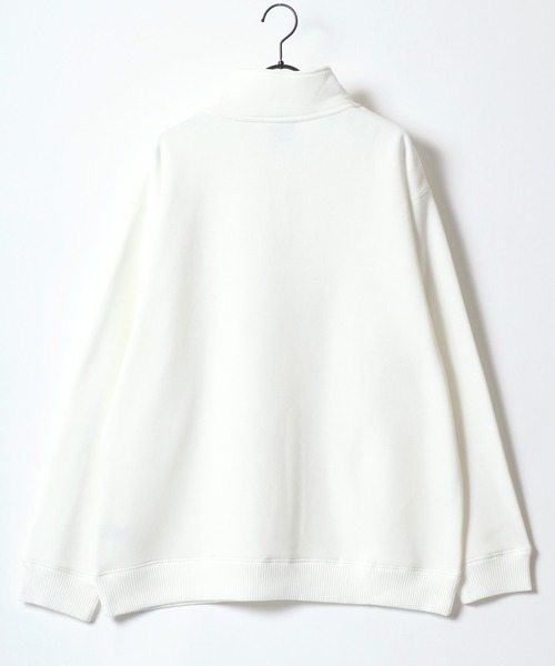 Dickies(ディッキーズ)の「Dickies/ディッキーズ 別注 オーバーサイズ 裏起毛 ロゴ ワンポイント刺繍 ハーフジップ スウェット トレーナー/長袖 トップス プルオーバー/レディース メンズ(スウェット・メンズ・ブラック/ネイビー/ダークグリーン/ホワイト/アッシュグレー/グレー・M/XL/L)」の19枚目の写真