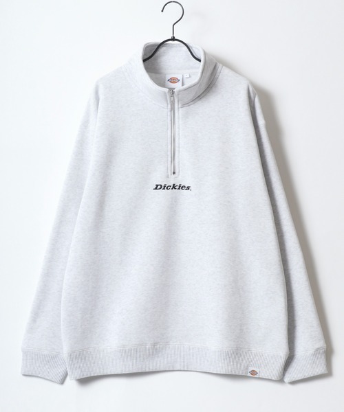 Dickies(ディッキーズ)の「Dickies/ディッキーズ 別注 オーバーサイズ 裏起毛 ロゴ ワンポイント刺繍 ハーフジップ スウェット トレーナー/長袖 トップス プルオーバー/レディース メンズ(スウェット・メンズ・ブラック/ネイビー/ダークグリーン/ホワイト/アッシュグレー/グレー・M/XL/L)」の15枚目の写真