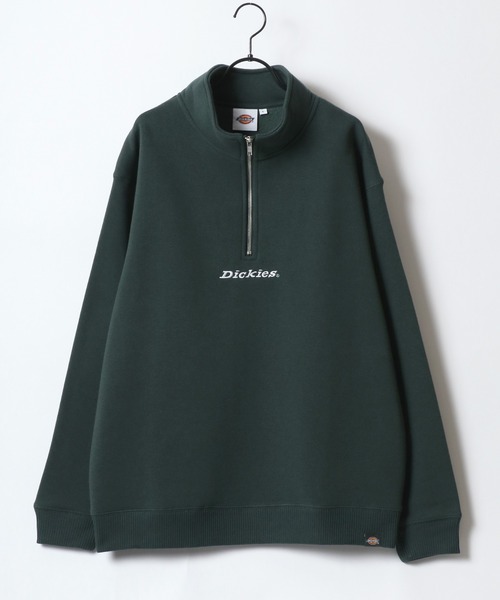 Dickies(ディッキーズ)の「Dickies/ディッキーズ 別注 オーバーサイズ 裏起毛 ロゴ ワンポイント刺繍 ハーフジップ スウェット トレーナー/長袖 トップス プルオーバー/レディース メンズ(スウェット・メンズ・ブラック/ネイビー/ダークグリーン/ホワイト/アッシュグレー/グレー・M/XL/L)」の17枚目の写真