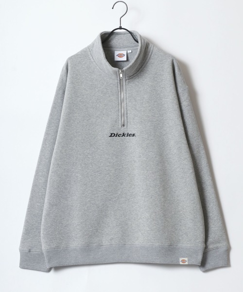 Dickies(ディッキーズ)の「Dickies/ディッキーズ 別注 オーバーサイズ 裏起毛 ロゴ ワンポイント刺繍 ハーフジップ スウェット トレーナー/長袖 トップス プルオーバー/レディース メンズ(スウェット・メンズ・ブラック/ネイビー/ダークグリーン/ホワイト/アッシュグレー/グレー・M/XL/L)」の16枚目の写真