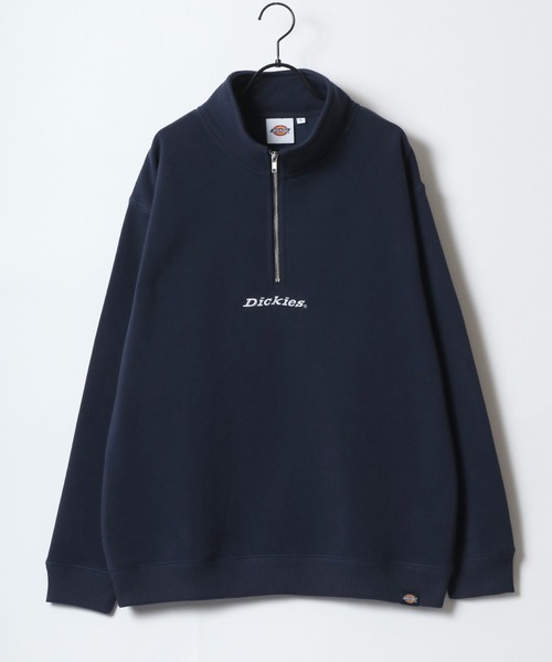 Dickies(ディッキーズ)の「Dickies/ディッキーズ 別注 オーバーサイズ 裏起毛 ロゴ ワンポイント刺繍 ハーフジップ スウェット トレーナー/長袖 トップス プルオーバー/レディース メンズ(スウェット・メンズ・ブラック/ネイビー/ダークグリーン/ホワイト/アッシュグレー/グレー・M/XL/L)」の18枚目の写真