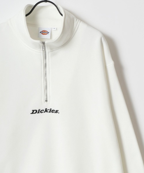 Dickies(ディッキーズ)の「Dickies/ディッキーズ 別注 オーバーサイズ 裏起毛 ロゴ ワンポイント刺繍 ハーフジップ スウェット トレーナー/長袖 トップス プルオーバー/レディース メンズ(スウェット・メンズ・ブラック/ネイビー/ダークグリーン/ホワイト/アッシュグレー/グレー・M/XL/L)」の7枚目の写真