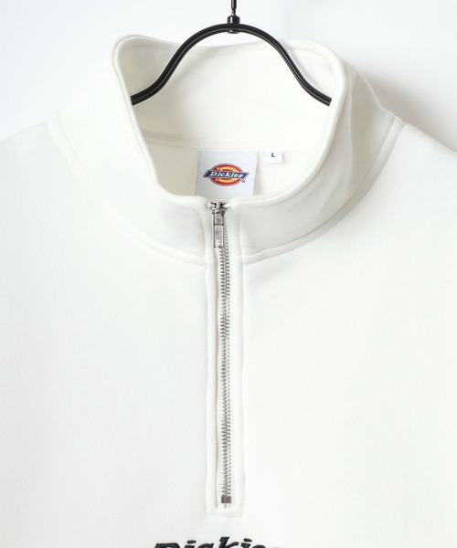 Dickies(ディッキーズ)の「Dickies/ディッキーズ 別注 オーバーサイズ 裏起毛 ロゴ ワンポイント刺繍 ハーフジップ スウェット トレーナー/長袖 トップス プルオーバー/レディース メンズ(スウェット・メンズ・ブラック/ネイビー/ダークグリーン/ホワイト/アッシュグレー/グレー・M/XL/L)」の20枚目の写真