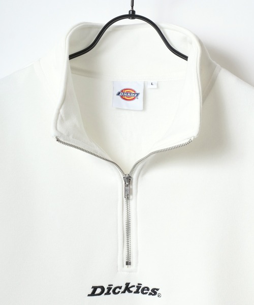 Dickies(ディッキーズ)の「Dickies/ディッキーズ 別注 オーバーサイズ 裏起毛 ロゴ ワンポイント刺繍 ハーフジップ スウェット トレーナー/長袖 トップス プルオーバー/レディース メンズ(スウェット・メンズ・ブラック/ネイビー/ダークグリーン/ホワイト/アッシュグレー/グレー・M/XL/L)」の21枚目の写真