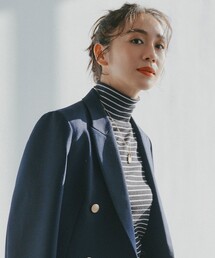 【暖かさ&着心地の良さで大ヒット/新色追加】コットンカシミヤ タートルネックカットソー