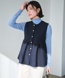 タートルネック」に該当するブルー・ネイビー/青色系のファッション