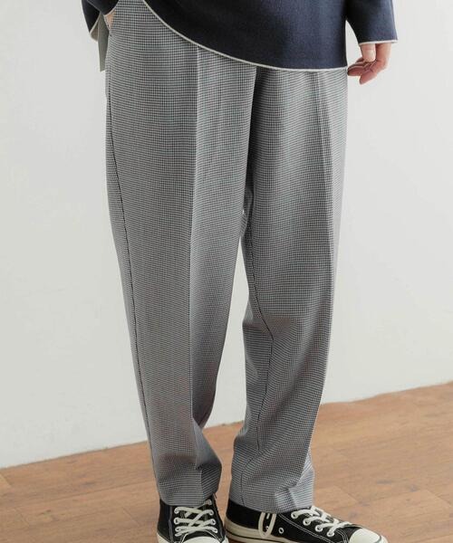 ITEMS URBANRESEARCH（アイテムズ アーバンリサーチ）の「ストレッチ×ウォッシャブル裏キモウスラックス（その他パンツ・メンズ・ベージュ/ブラック/チェック/グリーン・SMALL/MEDIUM/LARGE）」の4枚目の写真