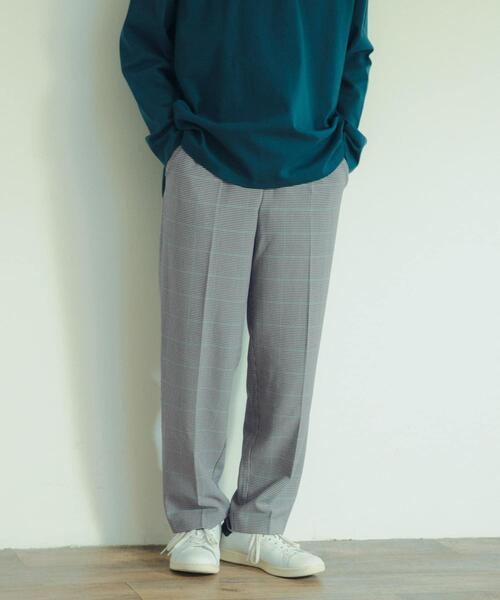 ITEMS URBANRESEARCH（アイテムズ アーバンリサーチ）の「ストレッチ×ウォッシャブル裏キモウスラックス（その他パンツ・メンズ・ベージュ/ブラック/チェック/グリーン・SMALL/MEDIUM/LARGE）」の11枚目の写真