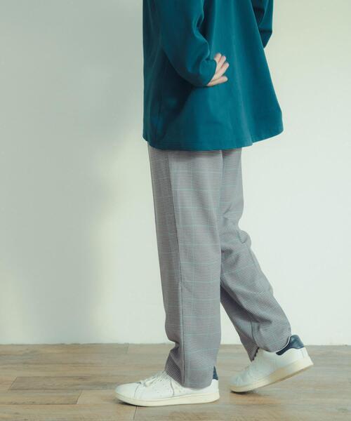 ITEMS URBANRESEARCH（アイテムズ アーバンリサーチ）の「ストレッチ×ウォッシャブル裏キモウスラックス（その他パンツ・メンズ・ベージュ/ブラック/チェック/グリーン・SMALL/MEDIUM/LARGE）」の13枚目の写真